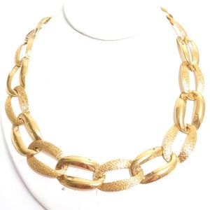 Vintage NAPIER Chunky Gold Plated Chain Necklace